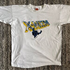 Vintage 1990s Marvel Comics X-Men Beast Logo Shirt w/ Sleeve Patch Single Stitch